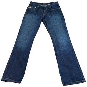 Cinch Straight Jeans Mens 36x34 (34x32.5) Blue Denim Cotton Stretch Dark Wash